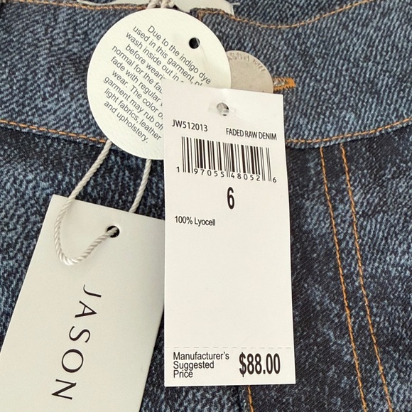 Jason Wu Faded Raw Denim Blue Jeans ❤️ Size 6 Trending Now - Picture 6 of 9
